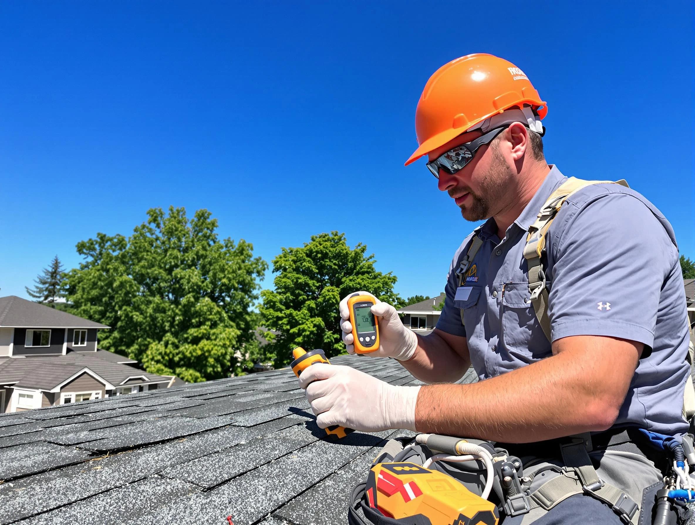Kent Roofing Company conducting a roof inspection in Kent, OH